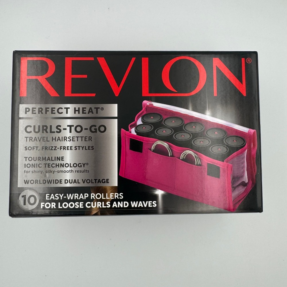 Revlon Curls-To-Go Travel Hairsetter Pink Perfect Heat NEW